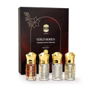 GOLD SERIES Gift Set for Unisex Pack of 4 (3 ml each) By Ajmal india